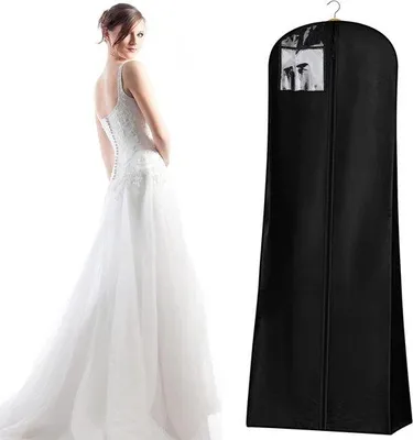 Produktbild von Famanu Aufbewahrungstasche für Hochzeitskleider - Schutz und Lagerung für lange Kleider - Weiß