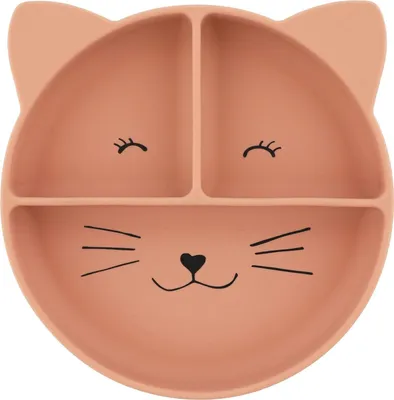 Immagine prodotto di TRIXIE BABY Piatto con ventosa in silicone scomparti - Mrs. gatto