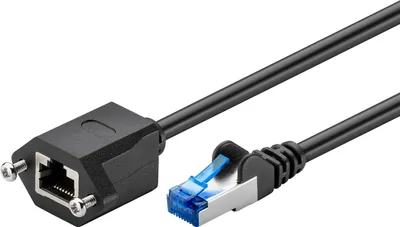 Obrázek produktu pro goobay CAT 6a prodlužovací kabel S/FTP PiMF černý 3 m