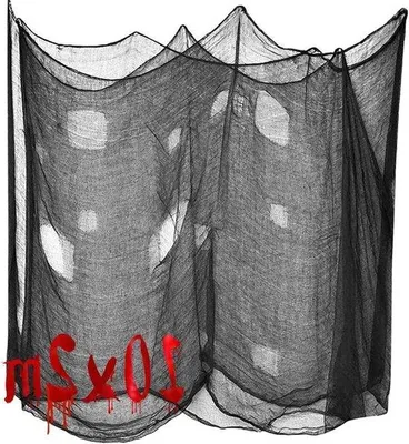 Image de Bâche de décoration pour Halloween, 10 x 2 m, noire