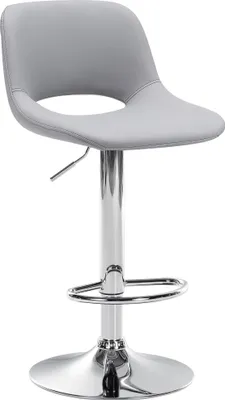 Produktbild von CLP Barhocker Camden Kunstleder drehbar und höhenverstellbar grau Material Gestell Metall in Chromoptik