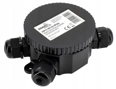 Obrázek produktu pro Hermetická propojovací krabice s kabelovými vývodkami IP66 E04-HP4-M16-IP66