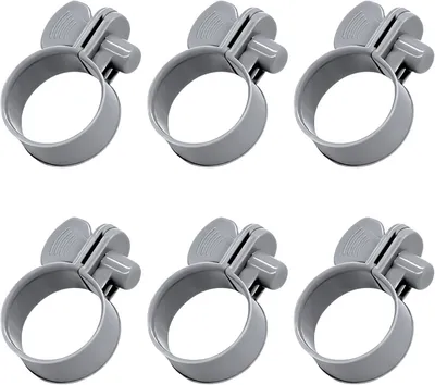 Imagen del producto de Juego de abrazaderas para mangueras de piscina, 6 unidades, ajustables, para filtros de piscina