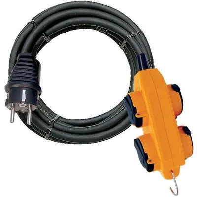 Produktbild von Brennenstuhl 3281851517115, 5 m, Draußen, IP44, Metall, Neopren, Blau, Gelb, CE