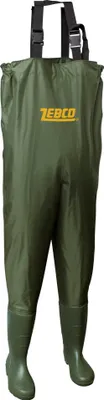 Produktbild von Zebco 70D Nylon Wathose, Größe 43, mit Stiefeln & griffiger Profilsohle für Watfischen