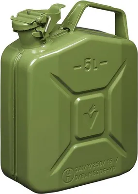 Zdjęcie produktu dla Puszka Jerry 5L, metalowa, zielona, z certyfikatami UN i