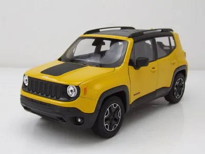 Produktbild von Jeep Renegade Trailhawk 2017 gelb Modellauto 1:24 Welly