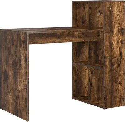 Obrázek produktu pro vidaXL Psací stůl s policí Kouřový dub 108 x 55 x 103,5 cm