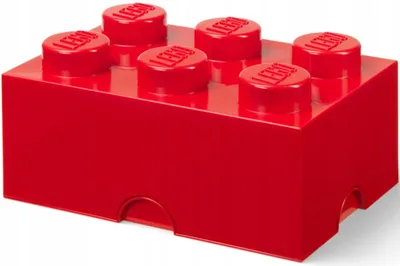 Immagine prodotto di Scatola di immagazzinamento Brick 6, rosso - LEGO