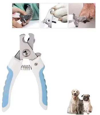 Immagine prodotto di CHPN – Forbici per tagliare le unghie di cani e gatti – Tagliaunghie per animali domestici – Bianco/Blu – Tagliaunghie – Unghie per cani – Forbici per rifilare – Cura delle zampe – Taglio delle unghie dei gatti