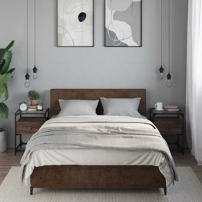 Productafbeelding van vidaXL Nachtkastjes, 2 stuks, bruin, eikenlook, 40x40x55 cm, houtvezel