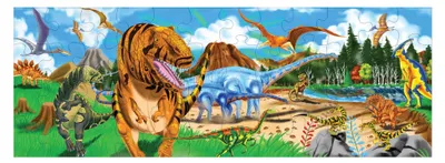 Produktbild von Bodenpuzzle Land der Dinosaurier, 48 Teile