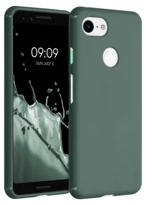 Produktbild von kwmobile Handyhülle für Google Pixel 3 Hülle - TPU Case - Kabelloses Laden - Schutzhülle Cover in Tannengrün