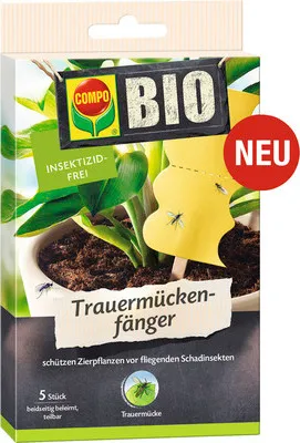 Produktbild von Gelbsticker gegen Pflanzenschädlinge COMPO  Trauermückenfänger 5 St. insektizitfrei