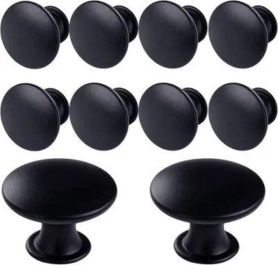 Obrázok produktu pre Uniqoos® Sada 10 vintage úchytiek do skrine, vyrobených zo zinkovej zliatiny, priemer 30 mm, výška 21 mm, vrátane skrutiek – úchytky na nábytok vhodné do kuchyne a zásuviek