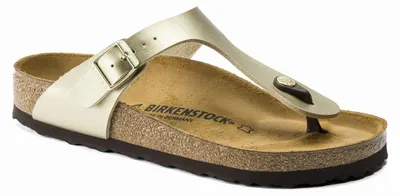 Image de Birkenstock Mules GIZEH Birko-Flor doré pour femme
