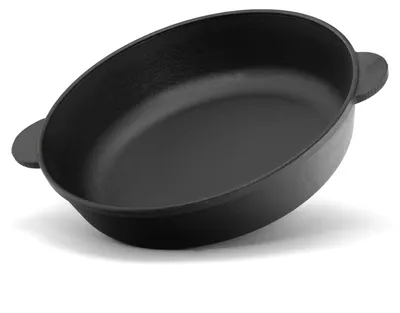 Produktbild von Gusseisenpfanne 24 cm Bräter Schmortopf aus Gusseisen zwei Griffe Servierpfanne Schmorpfanne