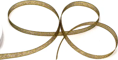 Produktbild von Glitzerband 6mm x 32m Rolle Braun / Gold