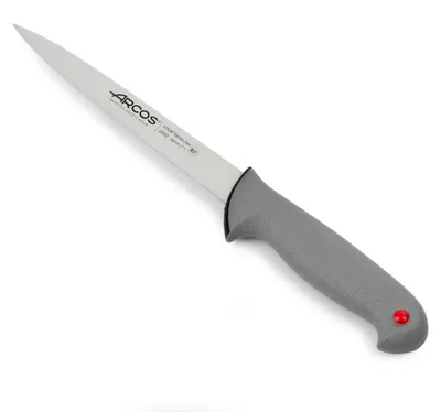 Productafbeelding van Semiflexibele filetsmessen Arcos, kleur: Prof. Model 243200. Roestvrij staal Nitrum en mango van ergonomisch polypropyleen. Lemmet van 19 cm. Geschikt voor presentatie in een vitrine