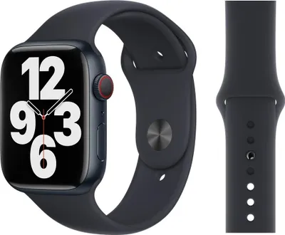 Produktbild von Original Apple Sport Armband S/M + M/L 42/44/45mm MKUQ3ZM/A Midnight
