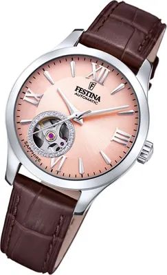 Produktbild von Festina Armbanduhr Damen F20490/2 Leder Uhr braun Automatik Elegant UF20490/2