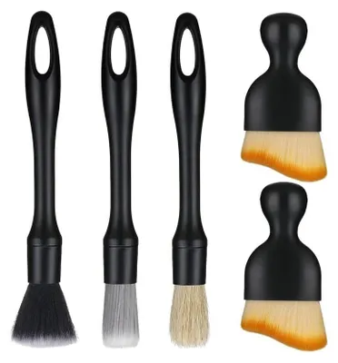 Produktbild von 5 Stück Auto Detailingbürste, Auto Reinigungsbürsten Ultrasoft Auto Reinigungspinsel, Car Interior Detailing Brushes, Auto Detail Cleaning Brush for Interior/Exterior
