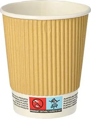 Produktbild von Papstar Einweg-Kaffeebecher, Pappe "pure" 0,2 l doppelwandig, 20 x 25 Stück