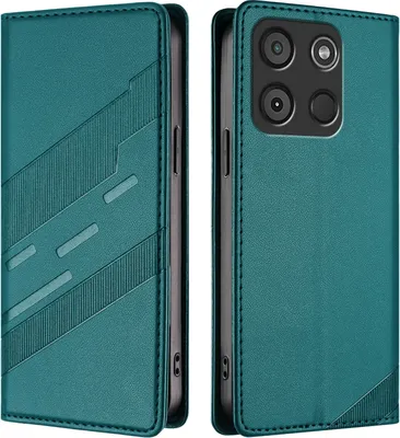 Produktbild von Hülle für itel A60/itel A60S, Kunstleder Brieftaschen Handyhülle mit Kartenfach und Standfunktion Grün