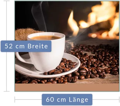 Produktbild von Herdabdeckplatte Abdeckung Glaskeramikkochfeld Abdeckplatte 1-Teilig 60x52 Kaffee Schutz