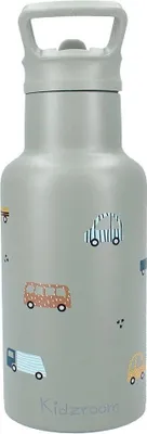 Immagine prodotto di Kidzroom borraccia 350 ml per bambini in acciaio inox con cannuccia