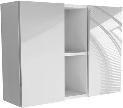 Zdjęcie produktu dla wisząca szafka łazienkowa do łazienki biała + biały POŁYSK 80 x 60 x 25cm