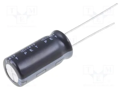 Produktbild von 10x Kondensator: elektrolytisch THT Ø10x20mm 400VDC 10uF 20% PV2G100MNN1020 Elekt