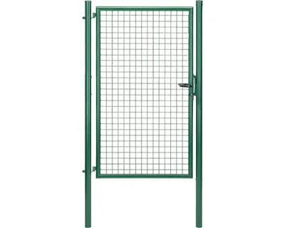 Image de Alberts 600372 Porte simple en grillage ondulé, galvanisé vert, largeur 102 cm, hauteur 175 cm