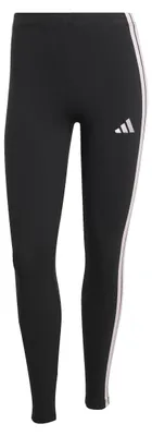 Produktbild von adidas Damen Essentials 3-Stripes Baumwolle Leggings Tights, black/clear pink, XS