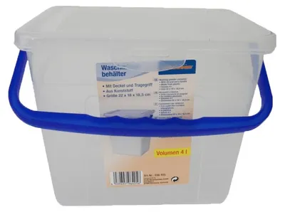 Produktbild von Waschmittelbehälter mit Deckel 4l EUROHOME® – aus Kunststoff, 24x18x18,5cm – für Ihre Wäsche benötigen