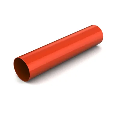 Zdjęcie produktu dla BRYZA Plastikowy odpływ bez szyjki Ø 63 mm, długość 3M, ceglastoczerwony RAL 8004