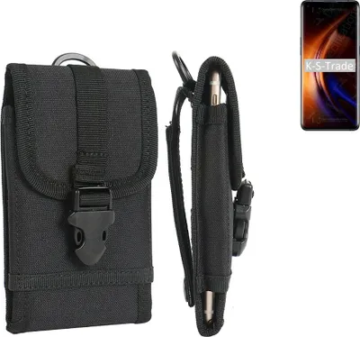 Produktbild von K-S-Trade Holster Handy Hülle kompatibel mit Oppo Find X3 Holster Handytasche Gürtel Tasche Schutz Hülle Robust Outdoor schwarz
