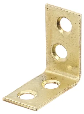 Produktbild von Alberts 848521 Stuhlwinkel, vermessingt, 40 x 40 x 15 mm, 50er Set