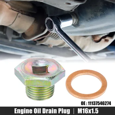 Image de M16x1.5 Bouchon Vis Vidange Moteur Cater d'Huile 11137546274 pour Peugeot pour Citroen Bronzé