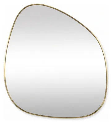 Productafbeelding van SensaHome Alaric wandspiegel – Organische spiegel – Asymmetrisch ontwerp – 70x70 cm – Goud