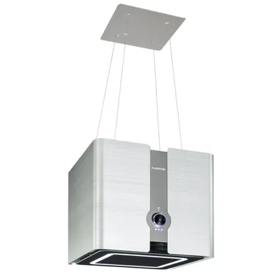 Zdjęcie produktu dla Klarstein Futurelight Smart, okap, 42 cm, wyspowy, 420 m³/h, LED, stal nierdzewna, czarny
