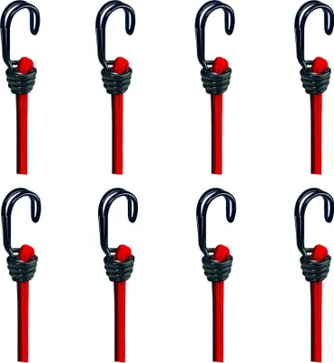 Produktbild von BASI - Gummispannseil 8er Set - GSS - Rot - mit Doppelhaken - Länge 600x8 mm -  Zurrkraft 40 kg - 4x0004-0301