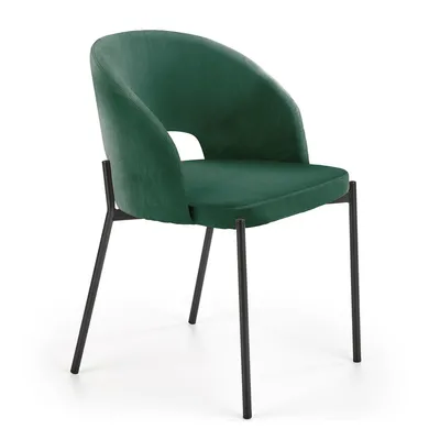 Produktbild von Halmar Essensstuhl K455 - dunkelgrün / schwarz