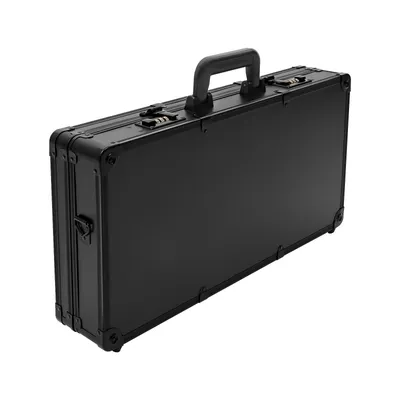 Produktbild von Přenosný box na nářadí Cestovní taška a úložný kufřík pro kadeřníky Uzamykatelná holičská taška 550 x 270 x 100 mm černá