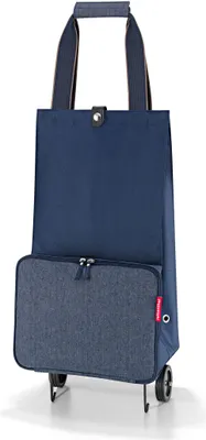 Zdjęcie produktu dla reisenthel składany wózek na zakupy, Herringbone Dark Blue, 30 L, HK4113