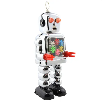 Produktbild von Roboter - High Wheel Robot - silber - Blechroboter