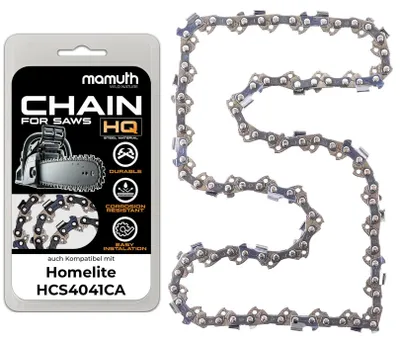 Immagine prodotto di Catena per motosega, lunghezza 35 cm, spessore 1,3 mm, passo 3/8", modello 52 TG, compatibile con Homelite HCS4041CA