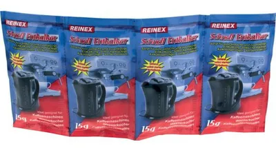 REINEX Entkalkerbeutel, portionierbar, für Kaffeemascinen, Kaffeevollautomaten, 4x 15 g