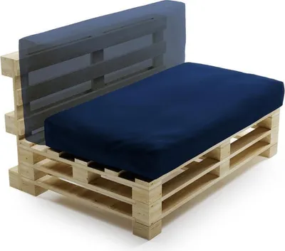 Immagine prodotto di Cuscino sfoderabile per pallet in poliestere BANANAIR 120x60 cm blu