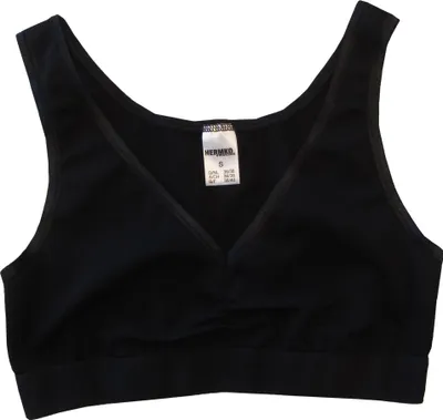 Damen Bustier Sport BH schwarz 2er